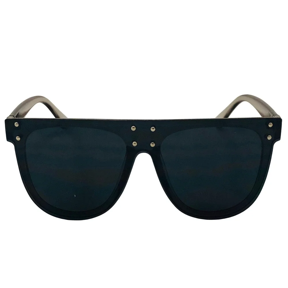 Flat Top Sunglasses Studded‎ Oversized Fashion UV400 Protection Lentes Gafas New